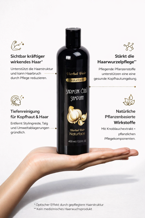 Herbal Hair Naturface – Premium Knoblauch-Shampoo (400ml)